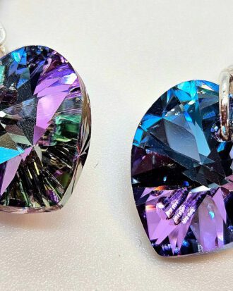 Pendientes de corazón Swarovski grandes
